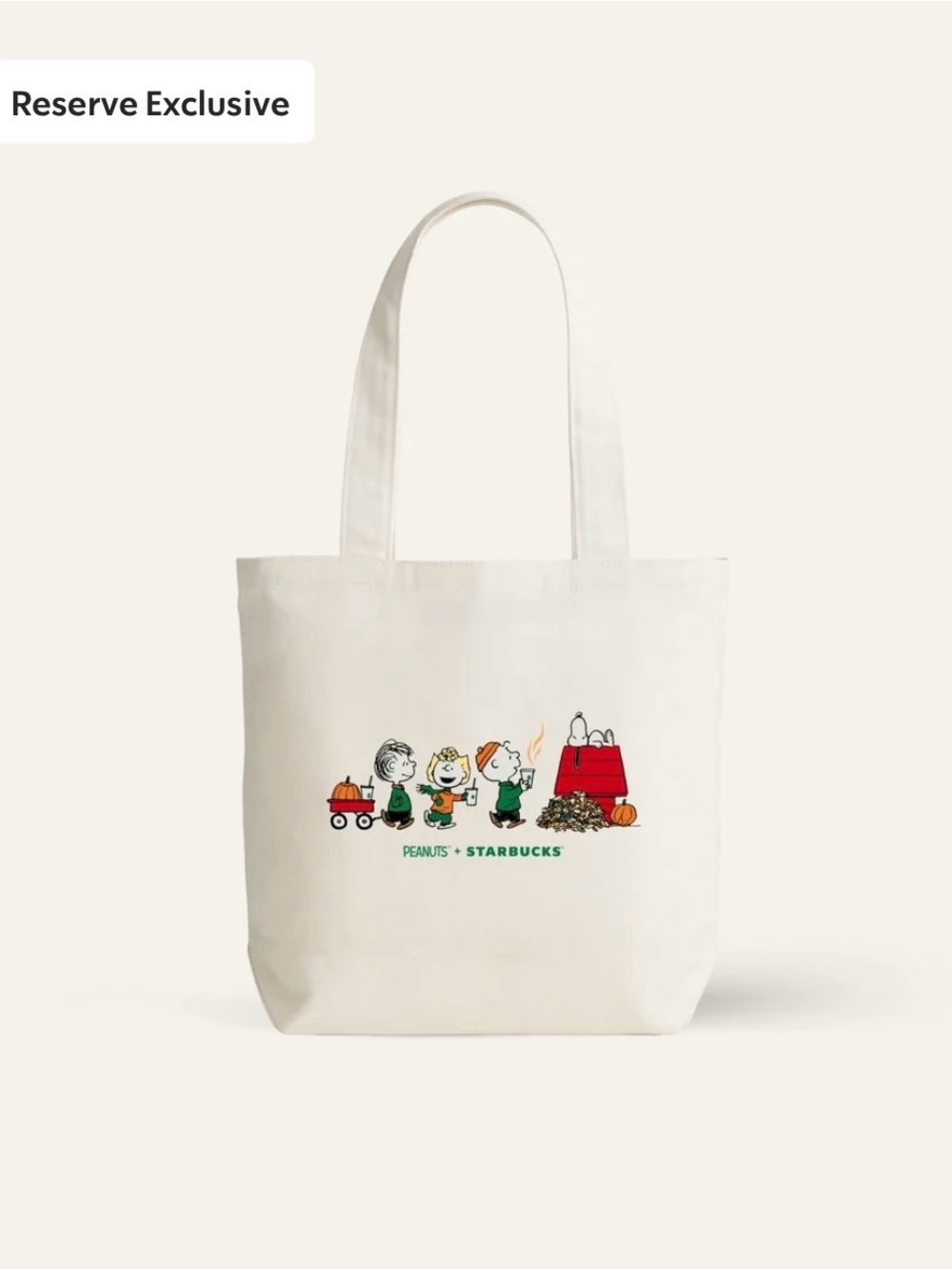 Starbucks x Peanuts Characters Tote - Reserve Exclusive - ships approx 9/22